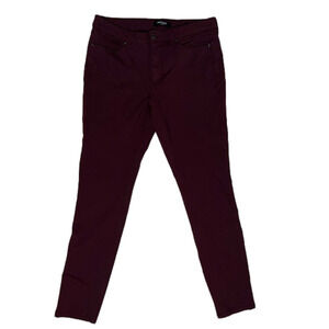 SIZE 10 maroon nine west gramercy skinny jeans